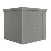 Biohort Neo 2B metalen tuinhuis enkele deur kwartsgrijs 236x236 cm- Plat dak- Metaal- Biohort - thumbnail