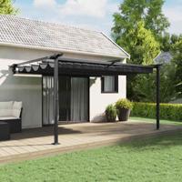 Wandgemonteerde Pergola Antraciet Staal - thumbnail