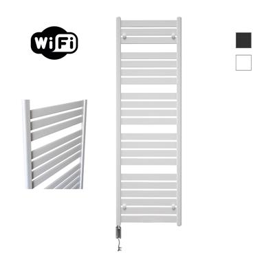 Elektrische Radiator Sanicare HWV - Moda Met Wifi 160x60 cm Mat Wit 1159W Met Thermostaat Chroom Linksonder Sanicare