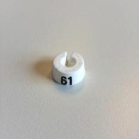 MB wit/zwart 61 voor op kledinghanger - thumbnail