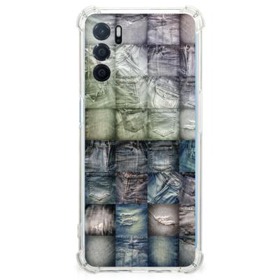 Anti Shock Bumper Case OPPO A16 | A16s | A54s Spijkerbroeken Anti Shock Bumper Case OPPO A16 | A16s | A54s Spijkerbroeken