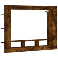 Tv-meubel 152x22x113 cm bewerkt hout gerookt eikenkleurig - thumbnail