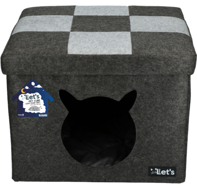 Let's Sleep Pet Cube Grijs 44 x 43 cm