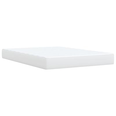 Boxspring met matras kunstleer wit 140x200 cm