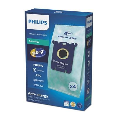 Philips S-Bag FC8022/04 - Stofzuigerzak Anti-allergie - 4 stuks