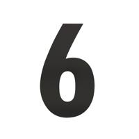 HUISNR 6 XL HGT 30 CM RVS/M.ZW - thumbnail