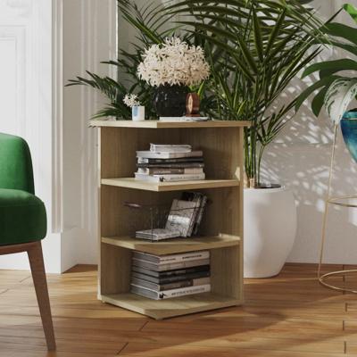 VidaXL Bijzetkast 35x35x55 cm bewerkt hout sonoma eikenkleurig VidaXL Bijzetkast 35x35x55 cm bewerkt hout sonoma eikenkleurig