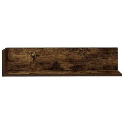 Wandschappen 2 st 75x16,5x16,5 cm bewerkt hout gerookt eiken Wandschappen 2 st 75x16,5x16,5 cm bewerkt hout gerookt eiken