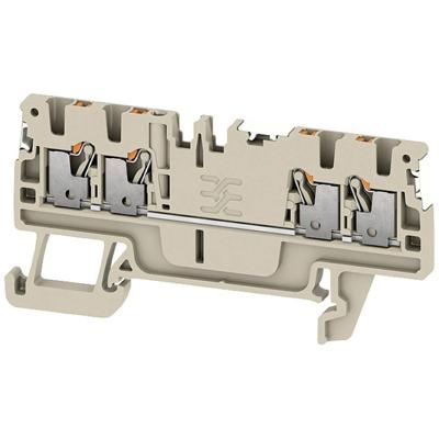 Weidmüller 2674660000 Doorgangsserieklem Push-In-klem, Steekaansluiting Donkerbeige 100 stuk(s)