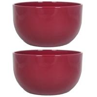 Schaal boule d26h14cm wijnrood - thumbnail