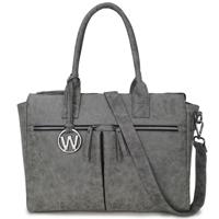 Trendy handtas schoudertas CATARINA grijs - thumbnail