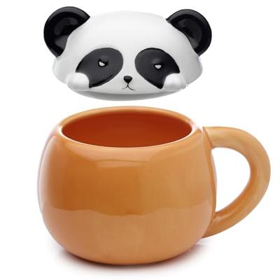 Adoramals Panda Deksel Gevormde Keramiek Mok