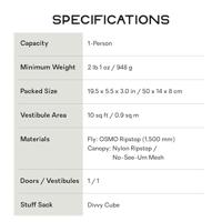 Nemo Dragonfly OSMO 1P Trekkerstent Birch Bud/Goodnight Gray - thumbnail