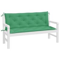 VidaXL Tuinbankkussens 2 st 150x50x7 cm oxford stof groen - thumbnail