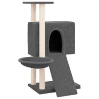 VidaXL Kattenmeubel met sisal krabpalen 96 cm donkergrijs - thumbnail