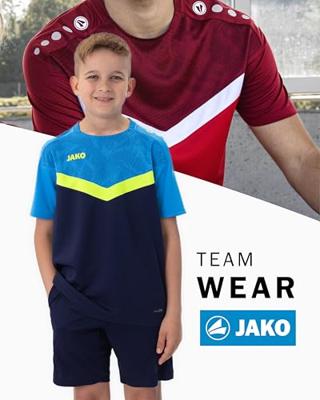 JAKO 6124K T-Shirt Iconic Kids - Marine Jako-Blauw/Fluogeel - 116
