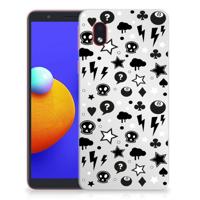 Silicone Back Case Samsung Galaxy A01 Core Silver Punk - thumbnail