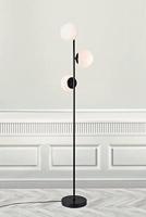 Vloerlamp zwart opaal &apos;Lilly&apos; Nordlux 3x E14 fitting zwart opaal glas - thumbnail