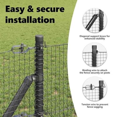 VidaXL Afrasteringspaal grijs 50 x 0,4 m (19 x 19 mm gaas)