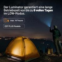 ICU Luminator Zaklamp werkt op Li-ion oplaadbare batterij LED Groot bereik, IP68 (waterdicht), Met USB-poort 1600 lm 120 g - thumbnail