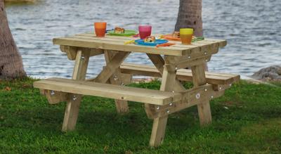 Kinderpicknicktafel 90x90 cm Talen Buitenmeubelen - Talen buitenmeubelen