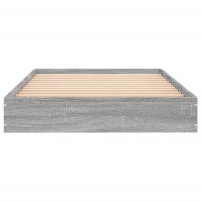 Bedframe bewerkt hout grijs sonoma eikenkleurig 75x190 cm Bedframe bewerkt hout grijs sonoma eikenkleurig 75x190 cm