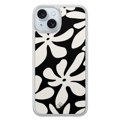 iPhone 15 hybride hoesje - Noir bloom iPhone 15 hybride hoesje - Noir bloom
