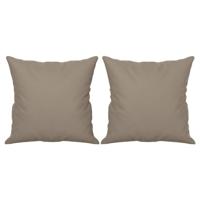 Tweezitsbank met kussens 120 cm microvezelstof taupe - thumbnail