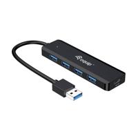 Equip Hub + USB-C-adapter 128959 USB-hub 5 poorten USB-A USB 3.0 5 GBit/s Met USB-C stekker Zwart - thumbnail