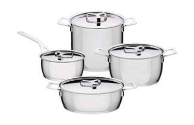 Alessi Pannenset Pots&Pans - AJM100S9 - door Jasper Morrison - 6 Delig