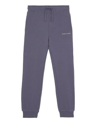 Lyle & Scott winter sweat broek jongens - donker blauw - Script - geborduurd