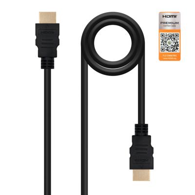 HDMI-Kabel NANOCABLE HDMI V2.0, 1m V2.0 4K 1 m Zwart 1 m