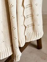 Essenza Essenza knitted Ajour plaid Antique white 130x170 - thumbnail