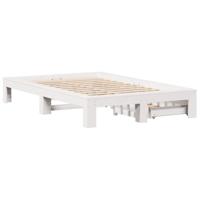 Bedframe zonder matras massief grenenhout wit 120x200 cm - thumbnail