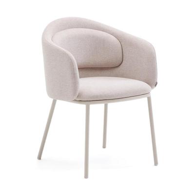 Kave Home Eetkamerstoel 'Minda' Chenille, kleur Beige Kave Home Eetkamerstoel 'Minda' Chenille, kleur Beige