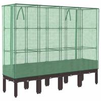 Plantenbak verhoogd met kashoes 160x40x140 cm rattanlook - thumbnail