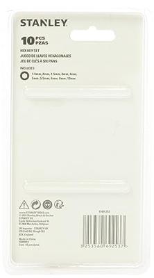 Stanley Inbussleutelset 1,5-10mm (10-delig) Stanley Inbussleutelset 1,5-10mm (10-delig)