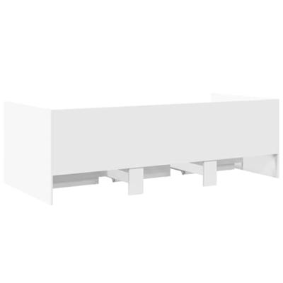 Slaapbank met lades zonder matras 90x200 cm wit Slaapbank met lades zonder matras 90x200 cm wit