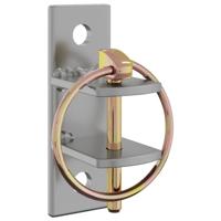 VidaXL Emmerhaken 3 st wandmontage staal zilverkleurig en bruin - thumbnail