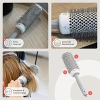 Olivia Garden Wavy Bristles White & Grey Brush Ø45mm - thumbnail