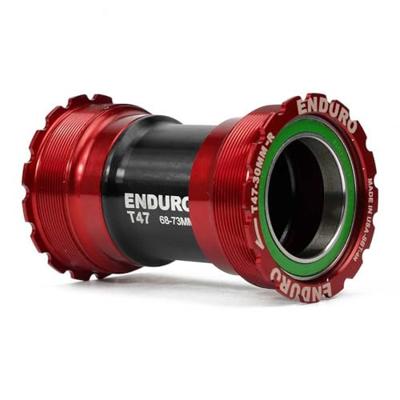 ENDURO BEARINGS T47 internal bottom bracket to 30mm (narrow) - a/c ss - red