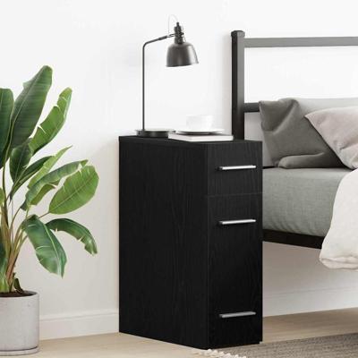 Apothekerskast Zwart eiken 20 x 45.5 x 60 cm Bewerkt hout