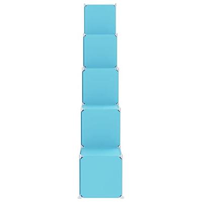 VidaXL Kinderopbergmeubel met 15 vakken polypropeen blauw
