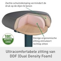 Leitz Ergo actieve Zitkruk met comfortzitting, donkergrijs - thumbnail