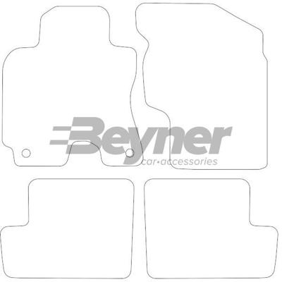 Velours Automatten passend voor Toyota RAV-4 2000-2003 4-deli HL1845324