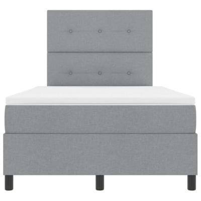 Boxspringbed met Matras & LED Verlichting in Grijs, 120 x 190 cm