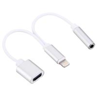 10cm 8 pin vrouwelijke & 3.5 mm audio female naar 8 pin mannelijke lader & #160; adapter kabel voor iPhone 7 & 7 Plus iPhone 6s & 6s Plus iPhone 6 & - thumbnail