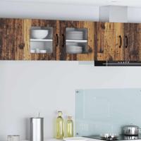 Keukenkast met plank 2 pcs Oudhout 40 x 31 x 40 cm Bewerkt hout - thumbnail