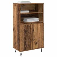 Highboard met plank met opslag met de deur Bruin 60 x 36 x 110 cm Bewerkt hout - thumbnail