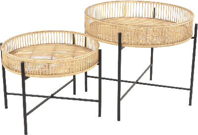 Aiko bijzettafeltjes naturel 60 cm